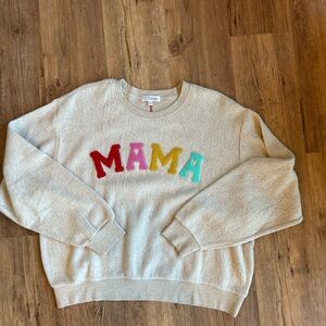 P.J. Salvage | MAMA Crewneck Sweatshirt | XL | Cream | NWT